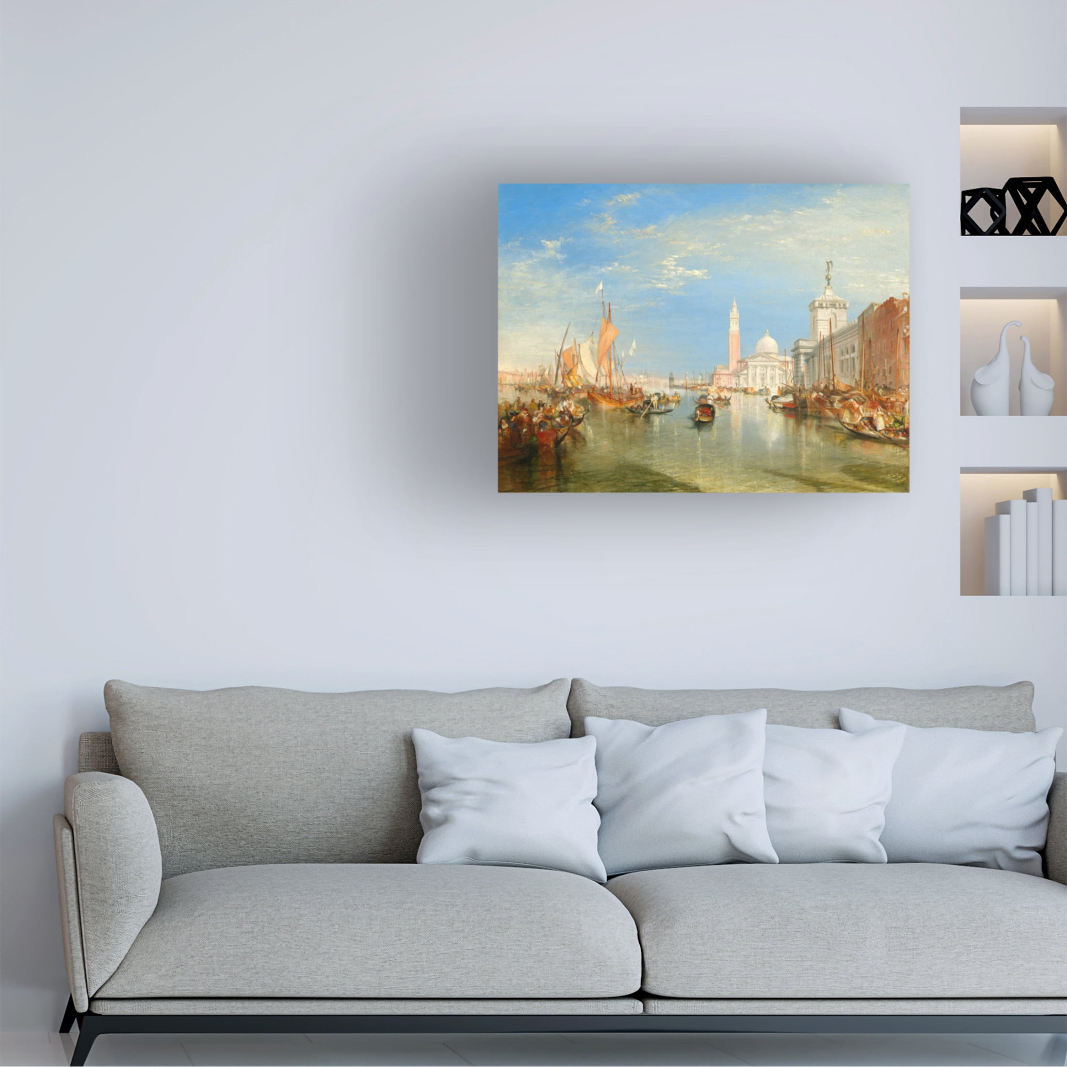 Joseph Mallord William Turner 'Venice The Dogana and San Giorgio Maggiore, 1834' Canvas Art - 19 x 14 Inches
