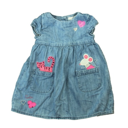 

Pre-owned Bluezoo Girls Blue | Pink Cats | Mouse Dress size: 12-18 Months