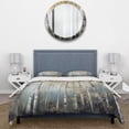 thumbnail image 3 of Designart "Dense Birch Tree Forest V" Tree Bedding Covert Set - Country Grey Landscapes Bed Set With 2 Shams, 3 of 6