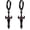Black Sword, variant on Sword Drop Earrings 925 Sterling Silver Dagger Hoop Dangle Earrings Viking Jewelry Gift for Women Men