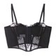 thumbnail image 2 of Sujetador moldeador de cuerpo con diseño de espiga larga para mujer, ropa interior sexy con ribete de encaje brillante, aro de acero suave, sujetador tipo chaleco fruncido, 2 of 5
