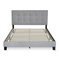 thumbnail image 3 of Furinno Laval Button Tufted Bed Frame, 12PC Slat Style, Glacier, Queen (Mattress Not Included), 3 of 4