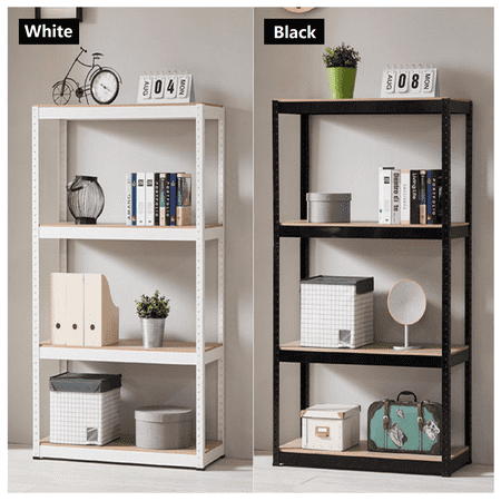 

LANTRO JS Storage Shelves 4 Tier Adjustable Garage Storage Shelving Heavy Duty Metal Storage Utility Rack Shelf Unit for Warehouse Pantry Closet Kitchen 23.6 x 15.7 x 47.2 Black
