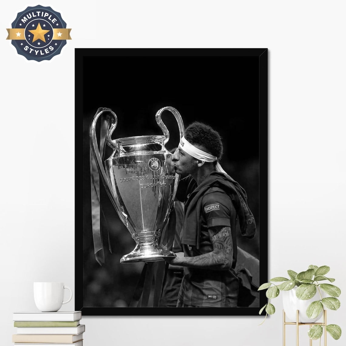 Neymar, Neymar Wall Art, Football, Soccer Wall Art, Vintage , Sport, Unframed Paper Poster 8x10in
