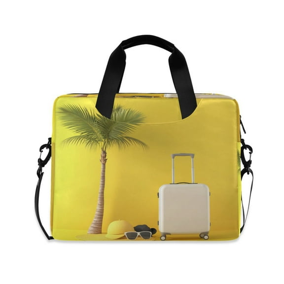 16" Laptop Tote Bag Laptop Sleeve Case Computer Briefcase for Work & Travel Yellow Summer Objects