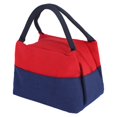 thumbnail image 3 of Bolsa de almuerzo de lona con aislamiento portátil, bolso de mano, contenedor de almacenamiento de alimentos (rojo), 3 of 8