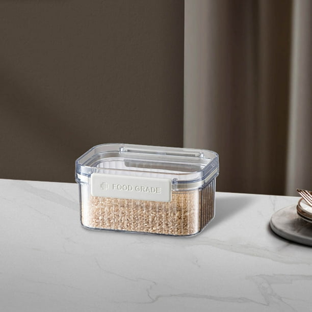 Recipientes herméticos para almacenar alimentos | Juego de 4 piezas con tapa | Frascos de cocina apilables para harina, azúcar, refrigerios y productos secos | Plástico sin BPA