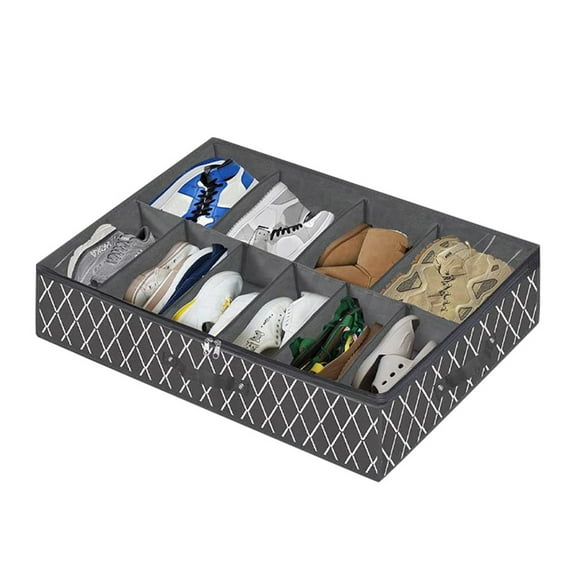 Home Textile Storage Under Bed Shoe Cabinet for 24 Pairs Durable Bedding Organizer with Clear Cover for Efficient Space Management