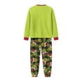 thumbnail image 5 of Moonsky Green Flannel Christmas Pajamas For Family Parent-child Warm Christmas Set Red Santa Hat Printed Home Wear Pajamas Two-piece Mom Set Matching Christmas Pjs For Family#Women L, 5 of 5