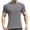 Gray, variant on Men's Muscle T-Shirt Stretch Short Sleeve Bodybuilding Sports Casual Slim Fit T-Shirt