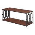 thumbnail image 1 of Convenience Concepts Table Basse Carrée en Bois de Cerisier et Métal Noir, 1 of 4