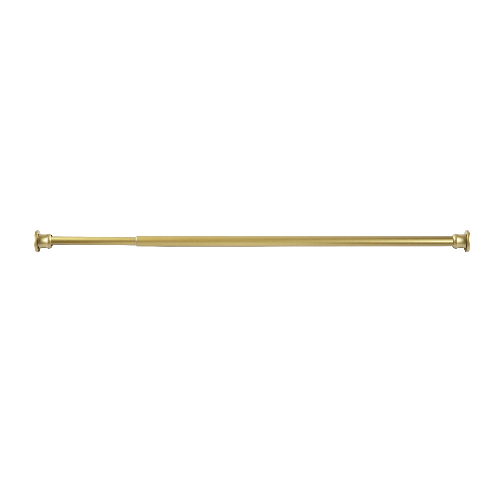 TWOPAGES 18" to 28" Adjustable Gold Cafe Curtain Rod with Rings for Kitchen Bedroom French Door