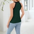 thumbnail image 7 of Women's Tops and Blouses Summer Solid Color Halter Tee Shirts Leisure Loose Fit Sleeveless Standard Straps Summer Tops, 7 of 7
