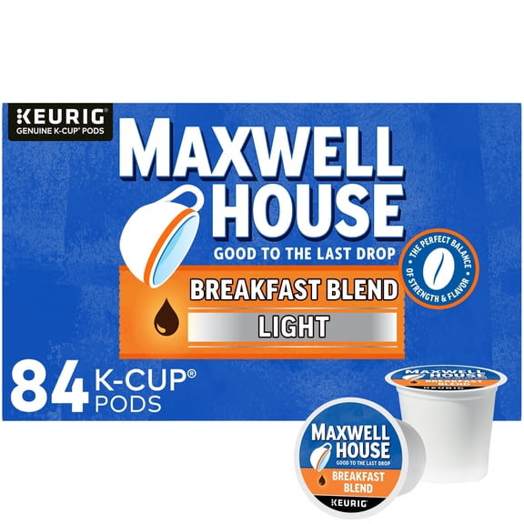 Maxwell House Breakfast Blend Light Roast K-Cup? Coffee Pods, 84 ct. Box