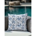 thumbnail image 4 of Waterproof Outdoor Throw Pillows with Inserts 16"x16", Flower Bird Soft Decorative Pillowcases for Couch Bedroom, Vintage Blue Garden Country Wildflower Pillow Covers for Sofa Living Room, 4 of 8