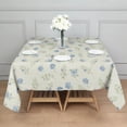 thumbnail image 3 of Pioneer Flower Floral Print Pattern Square Tablecloth, Waterproof Wipeable Spillproof Washable Table Cover for Home Kitchen Party Decor, 52"x52", 3 of 6