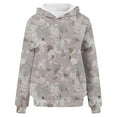 thumbnail image 4 of Simua Hoodies for Women Camo Leaf Printed Tops Pullover Hooded Sweatshirt Drawstring with Pocket, 4 of 4