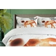 thumbnail image 4 of Ambesonne Coffee Art Duvet Cover Sets, Be Wiser Concept, 2-King, Burnt Sienna Black White, 4 of 7
