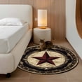 thumbnail image 3 of Vintage Farmhouse Round Area Rug 3 FT, Small Kitchen Bathroom Mat, Country Wesern Texas Star Retro Washable Indoor Outdoor Throw Runner Carpet Doormat for Table Shower Sofa Entryway, 3 of 9