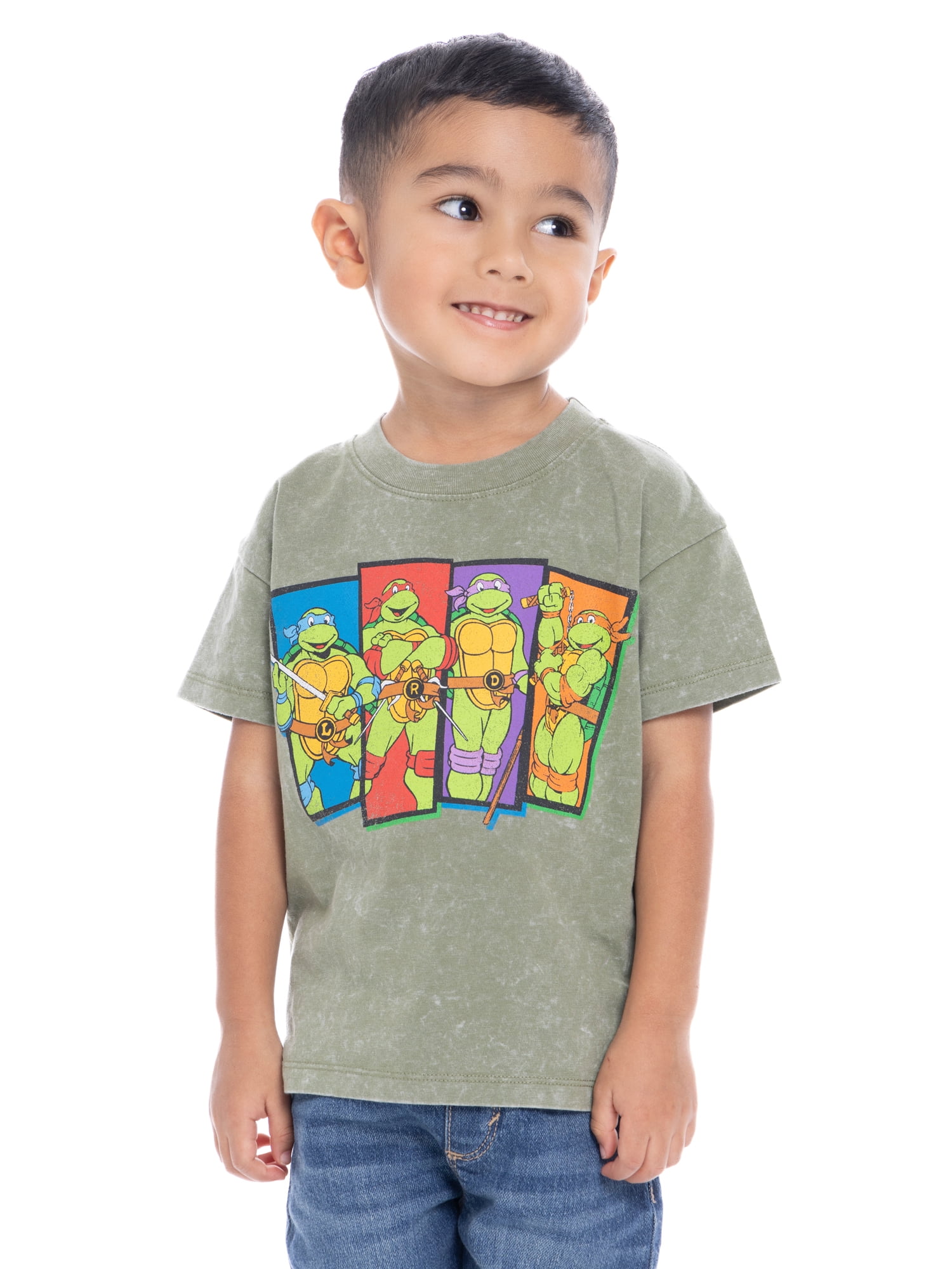 Teenage Mutant Ninja Turtles Toddler Graphic Crewneck Tee with Short Sleeves, Sizes 12M-5T