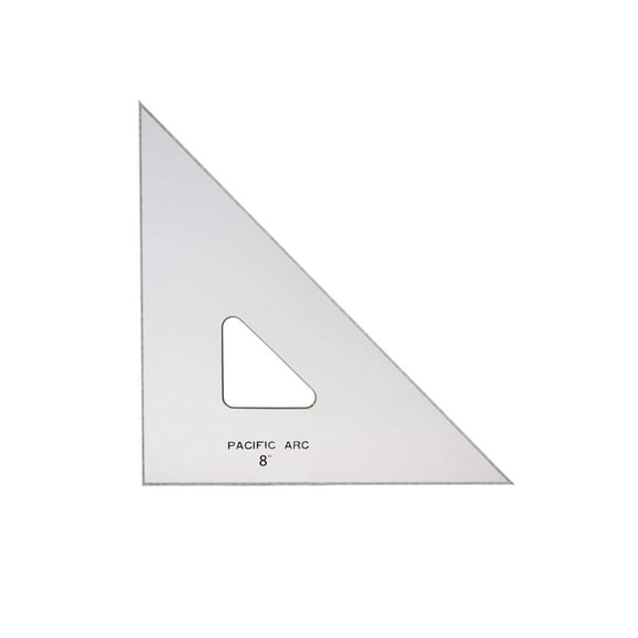 Pacific Arc Drafting Triangle, 8-inch, 45/90 Degrees, Topaz