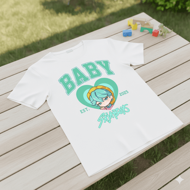 PLAYERA INFANTIL KPOP DEMON HUNTERS DISEÑO BABY SAJA COLOR BLANCO TALLA 12