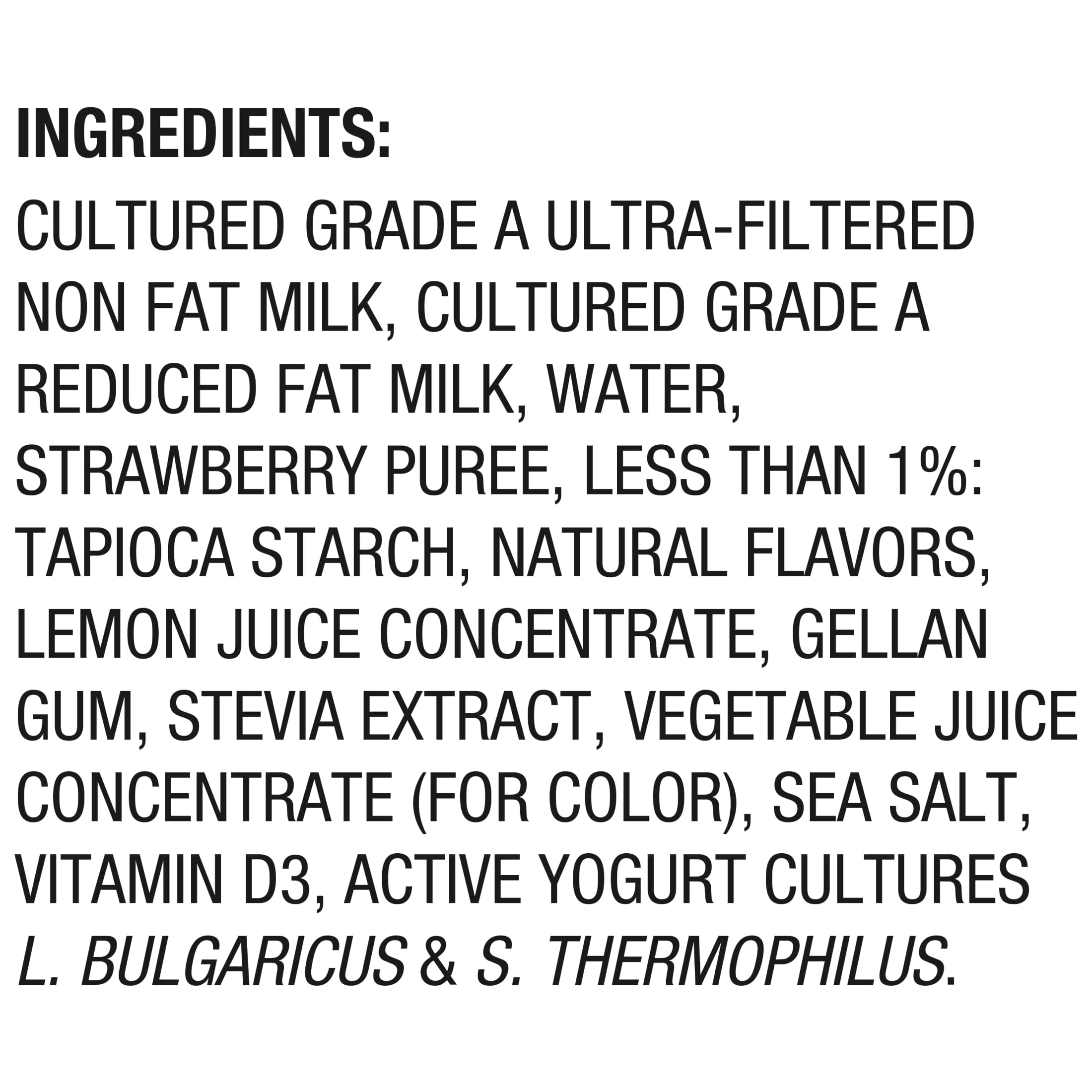 Too Good & Co. Lower Sugar Strawberry Flavored Low Fat Greek Yogurt Cultured Product, 5.3 oz, 4 Count