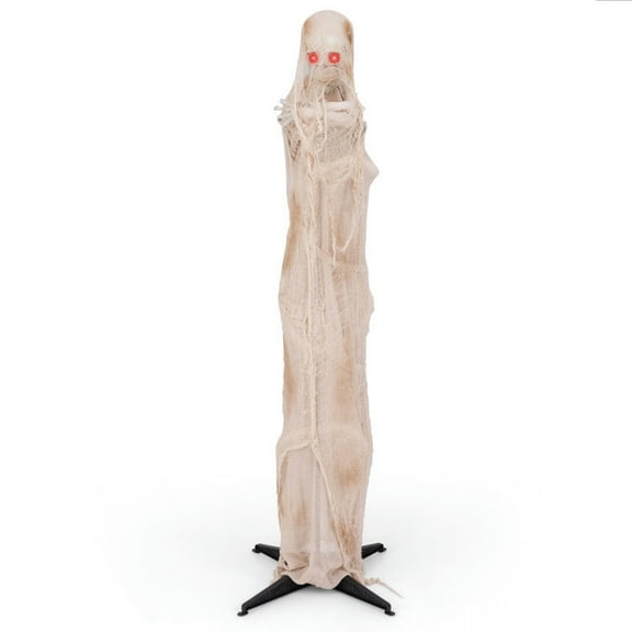 Barara King 6FT Halloween Animated Standing Mummy with LED Red Glowing Eyes
