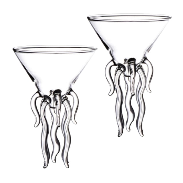 2x Copa de Cóctel de Pulpo Martini Medusas Copas Copas Bar Goblet Herramientas Vaso para en Hogar Boda perfecl Copa de cóctel