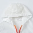 thumbnail image 6 of Sopiago Kids Boys Girls Sun Sunscreen Jackets Lightweight Summer Breathable Boys Girls Zip Up Jacket Toddler Summer Outwear (White,7-8 Years), 6 of 7