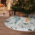 thumbnail image 5 of Sikiie The World Map with Cartoon Animals Nativity Christmas Tree Skirt, Jesus Christian Winter Holiday Tree Mat Decoration(30-48IN)48", 5 of 6