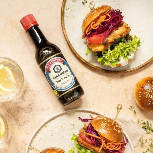 Kikkoman Soy Sauce All-Purpose 250ml, British Import (Pack of 2)
