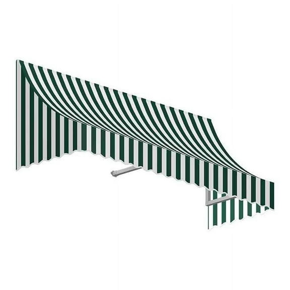 Awntech NT22-US-8FW 8.38 ft. Nantucket Window & Entry Awning, Forest Green & White - 31 x 24 in.