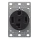 thumbnail image 4 of Leviton 00278-S00 Recept&aacute;culo de montaje empotrado, Hoja recta, grado Industrial, 30Amp, 125/250 V, NEMA 14-30R, 3P, 4H, 4 of 4