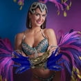 thumbnail image 2 of Bovemsi Gloves for Women Gothic Style Hollowed Out Gold Lace Arm Carnival Party Gloves, 2 of 3