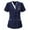 Navy, variant on Nurse Uniform,Women's V-Neck Nurses Tunic Uniform,Short Sleeve Clinic Carer Protective Work Shirt for Hospital,office,or Home Care Nursing Blouse Hot Pink