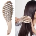 thumbnail image 3 of Peine De Masaje Para El Cuero Cabelludo De Salón De Moda, Diseño Arqueado, Herramienta De Estilismo Para El Cuidado Del Cabello Yuarrent CE001760-00, 3 of 7