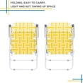 thumbnail image 6 of Alvantor Folding Beach Chair Set of 2 with Steel Frame and PP Webbing, Yellow and White, 6 of 10