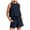 Navy, variant on Spring Summer Women's Casual Sleeveless Solid Color High Waist Loose Shorts Two Piece Set Cover up Dress