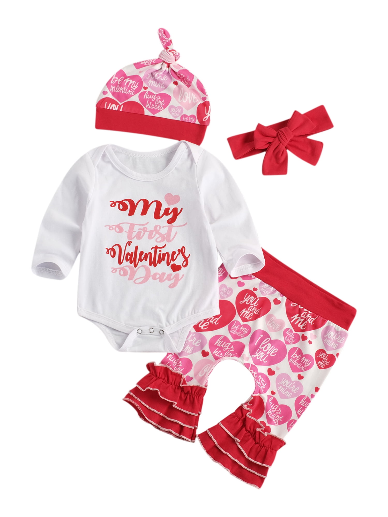 Listenwind Newborn Baby Girl Valentines Day Outfits My First Valentines