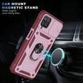 thumbnail image 2 of Dteck Samsung Galaxy A12 Case, Slide Camera Lens Protector Cover Magnetic Ring Holder Kickstand Rugged Shockproof Case for Samsung Galaxy A12, Pink/Red, 2 of 11