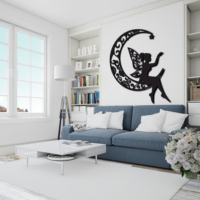 Decoraciones de Pared, Adornos Colgantes, de Metal para Sala de , Estilo C Soledad Decoraciones de arte de pared