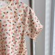 thumbnail image 4 of Odeerbi 1-12 Años Niñas Pijama de Seda Hielo Verano Manga Corta Capris Estampado Floral Ropa de Dormir Conjunto de Dos Piezas Pijama, 4 of 5