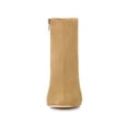 thumbnail image 6 of BLISSFUL STEP Valentine's Women's Boot Dress Side Zip Block Heel Ankle Boots Camel 7, 6 of 7