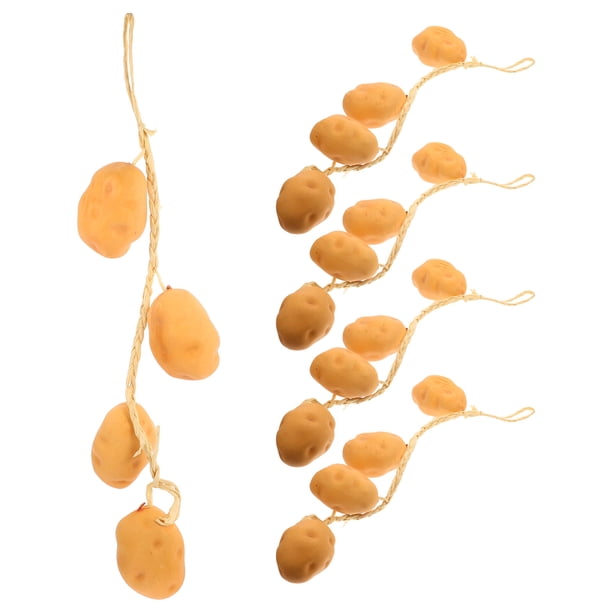 5 guirnaldas de patatas para colgar, ideales para decorar fotos en el hogar, el jardín o el patio.