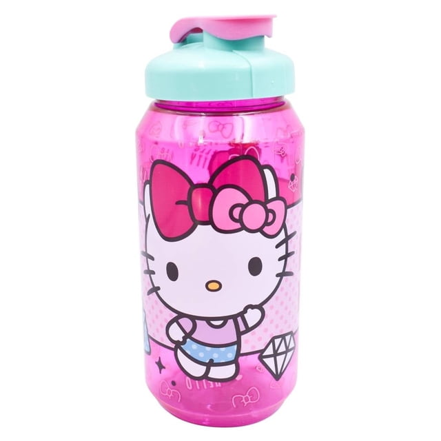 Botella Fun Kids con Tapa Flip Top Hello Kitty 600 ml