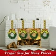 thumbnail image 6 of Guvpev 10 Pcs 6" Small Christmas Kitchen Cabinet Wreaths with Ribbon Mini Kitchen Cabinet Christmas Decor for Window Door(Green), 6 of 12