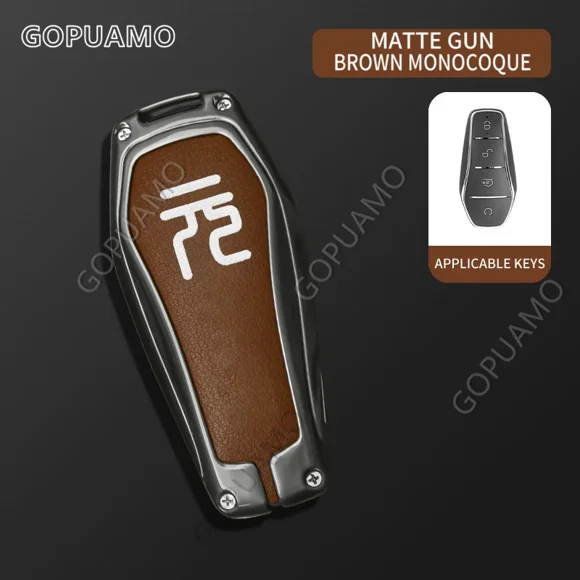 For BYD yuan A 4 buttons ATTO 3 Yuan PLUS Key Set Car Interior Matel Key Case Auto Key Bag Protection Key buckle Car accessories