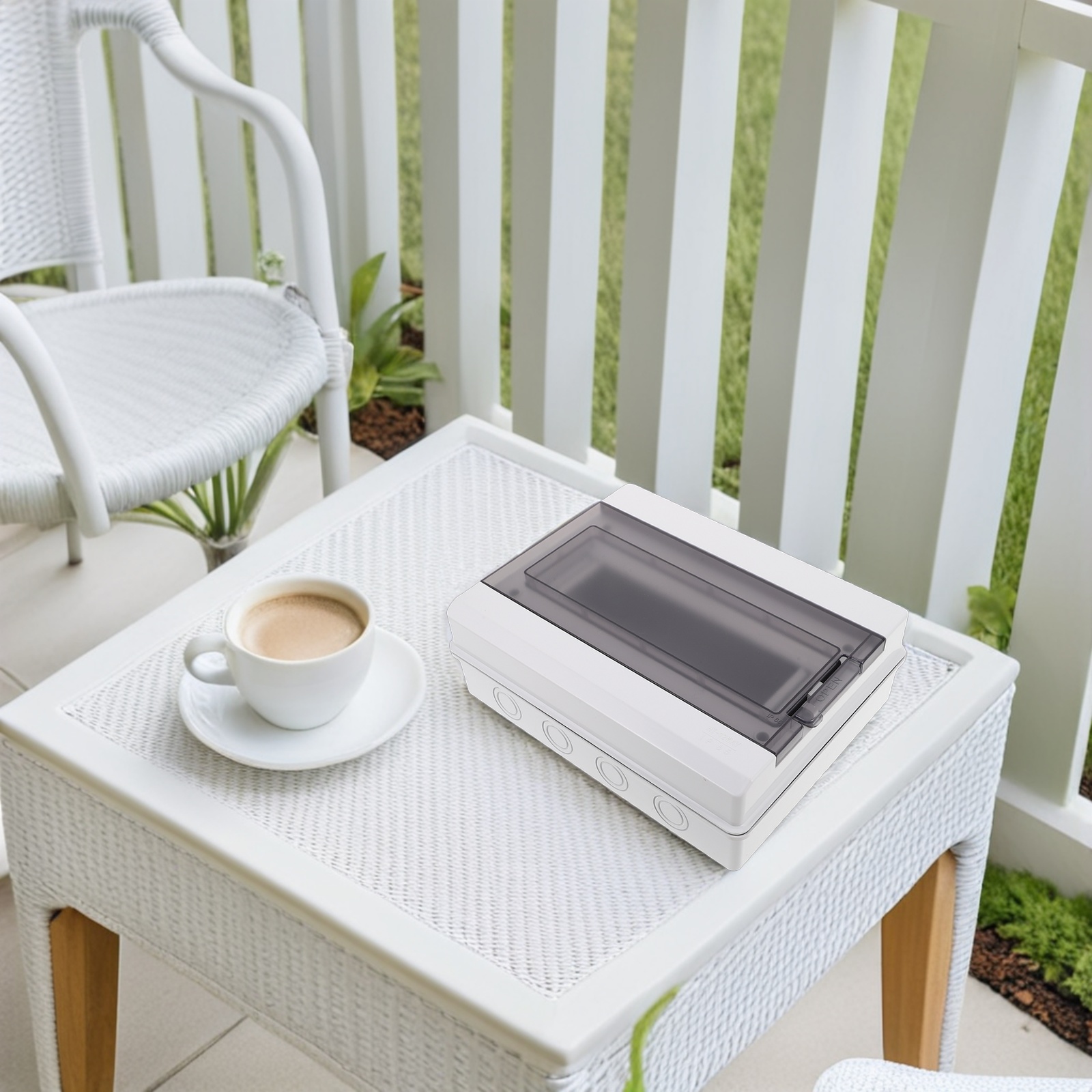 WEUVEB Outdoor Electrical Distribution Box, Plastic, Compact Design Ideal for High Humidity and Weather-Resistant Use