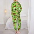 thumbnail image 5 of Disketp Pajamas Set Long Sleeve Sleepwear Womens Button Down Nightwear Pj Sets-Cute Green Frog, 5 of 9